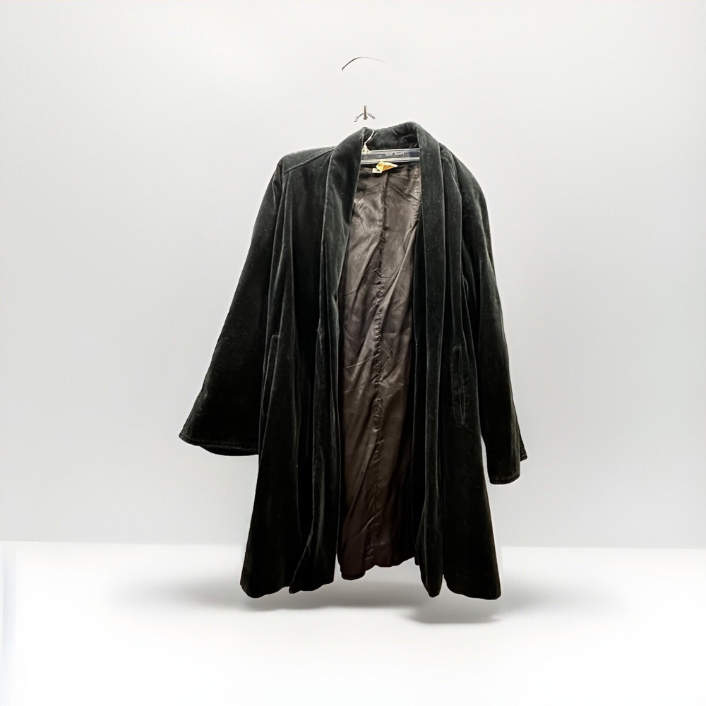 VTG Spiegel J.L DE BALL Velvet Opera Coat Waterproof Retro Black Women's 10